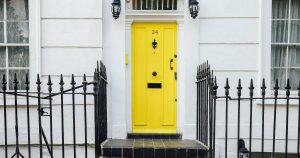 Yellow Door on Home